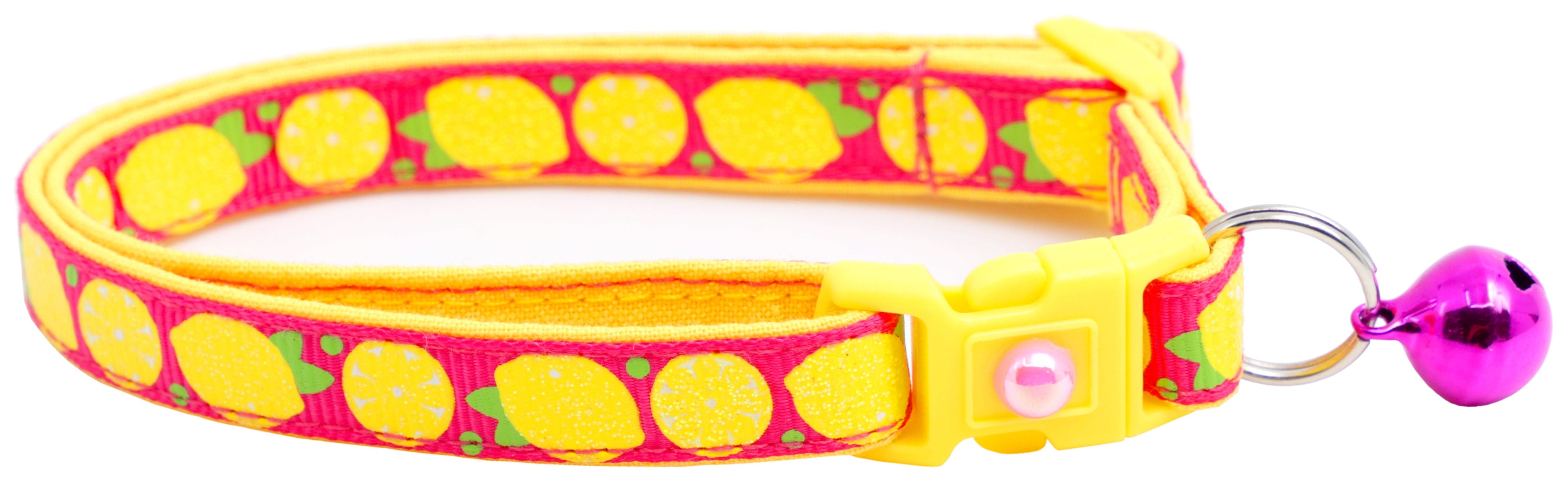 Lemon Breakaway Cat Collar-1