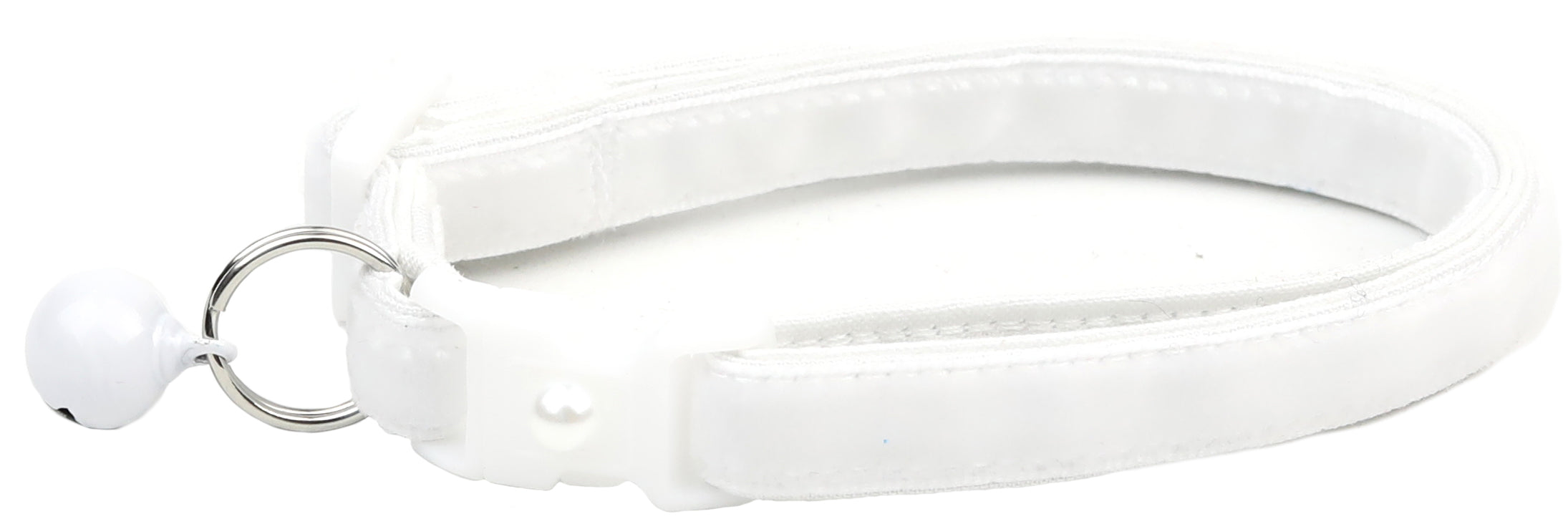 Soft White Velvet Cat Collar-1