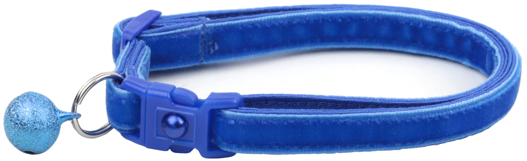 Soft Royal Blue Velvet Cat Collar-1