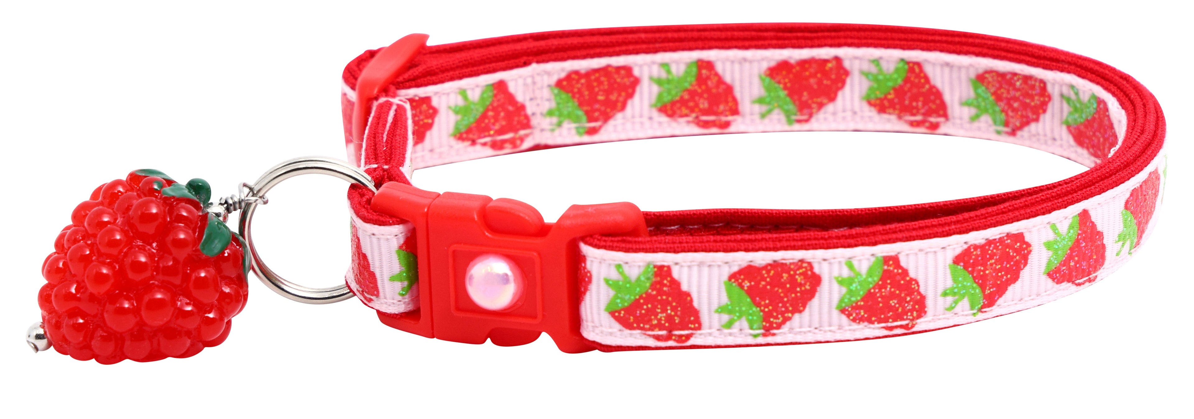 Raspberry Breakaway Cat Collar-16