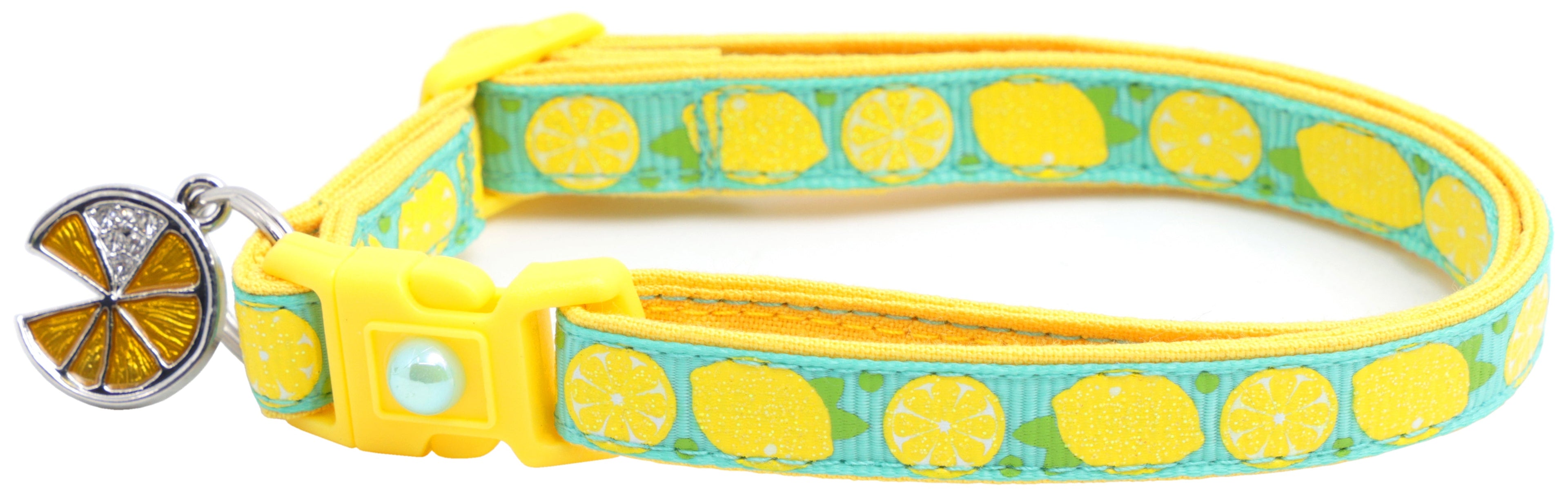 Lemon Breakaway Cat Collar-17