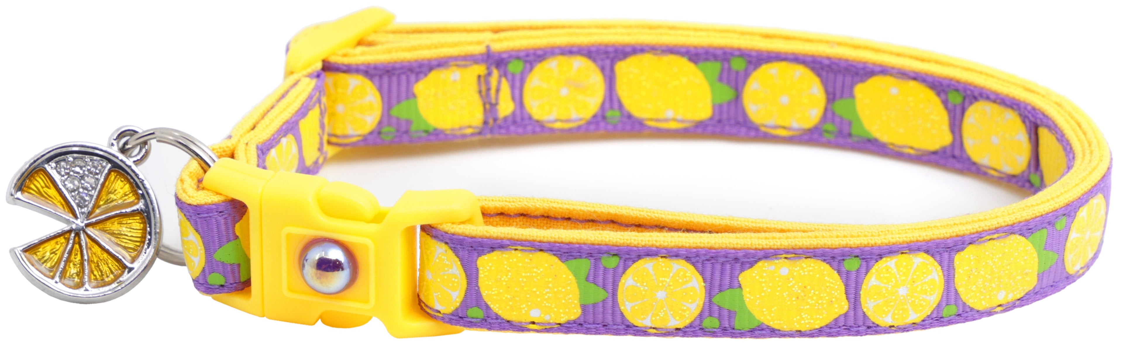 Lemon Breakaway Cat Collar-16