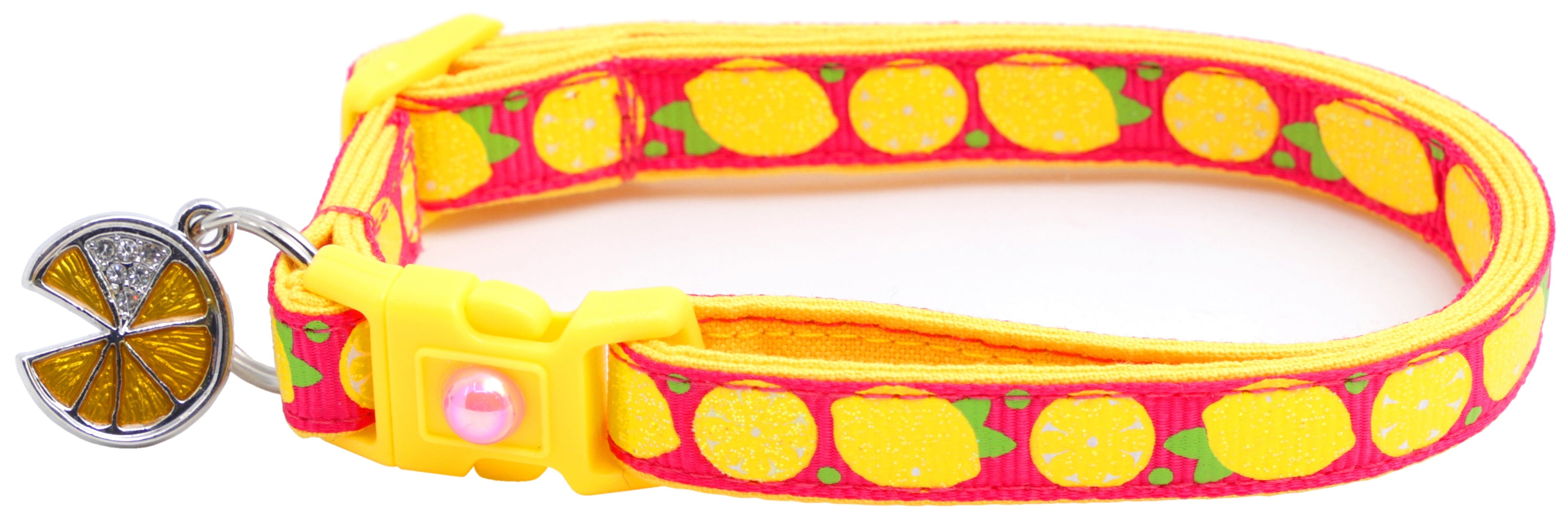Lemon Breakaway Cat Collar-2