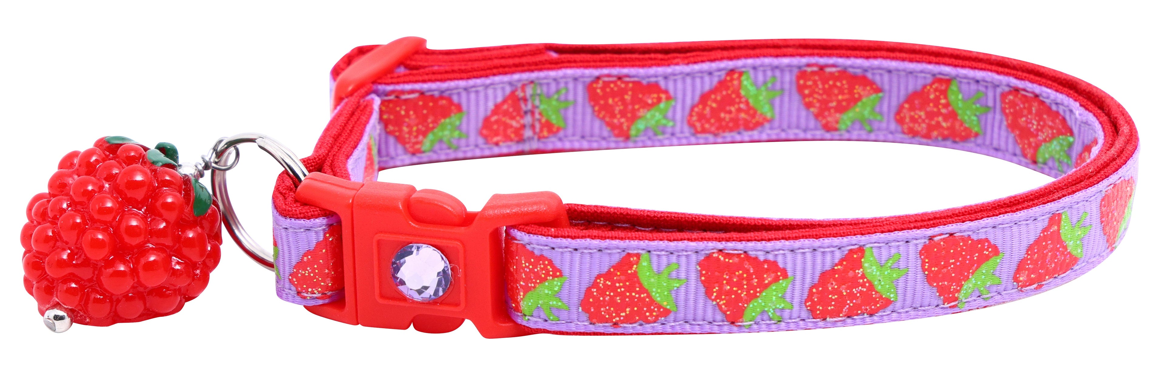 Raspberry Breakaway Cat Collar-15
