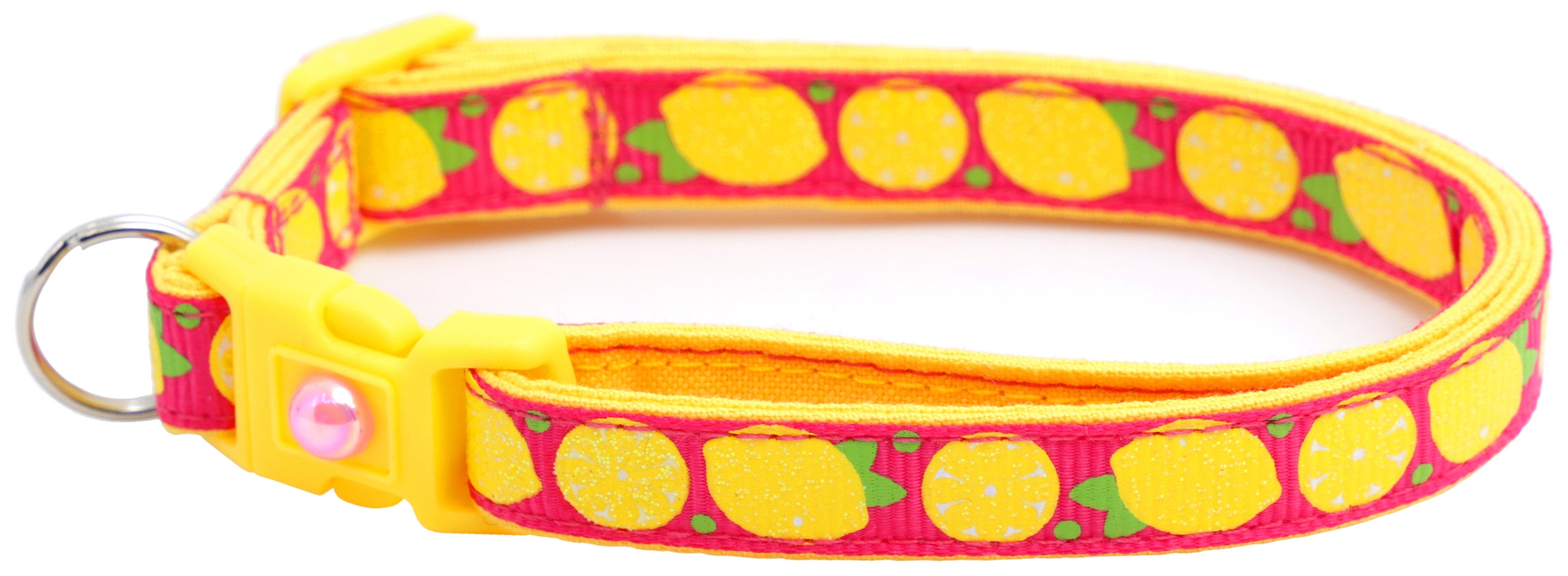 Lemon Breakaway Cat Collar-3