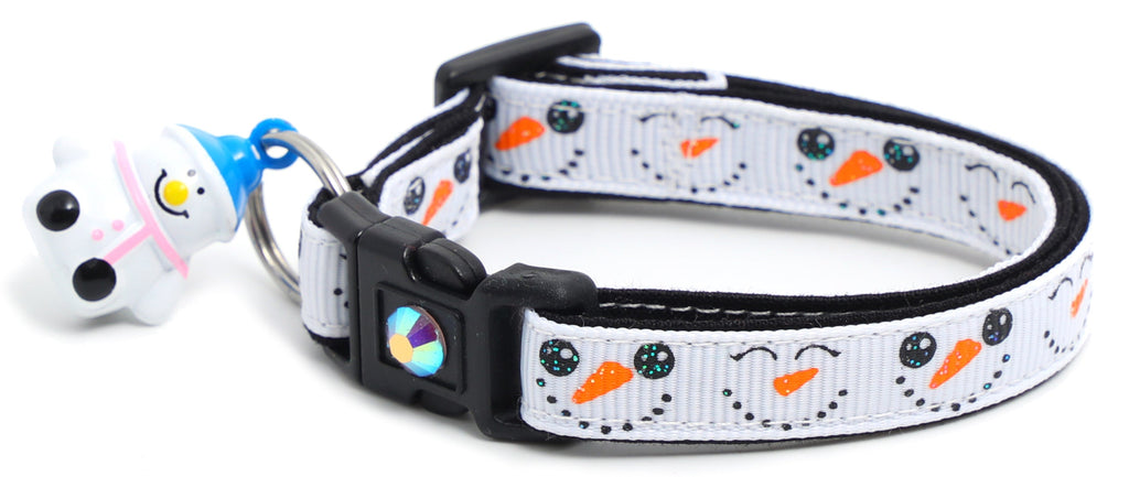 Snowman Faces Cat Collar-0