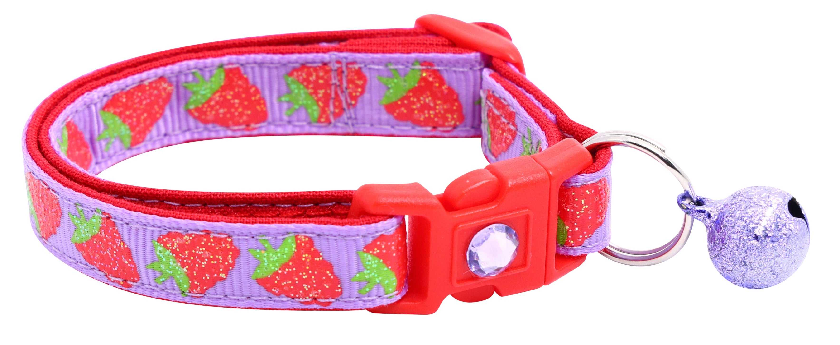 Raspberry Breakaway Cat Collar-5