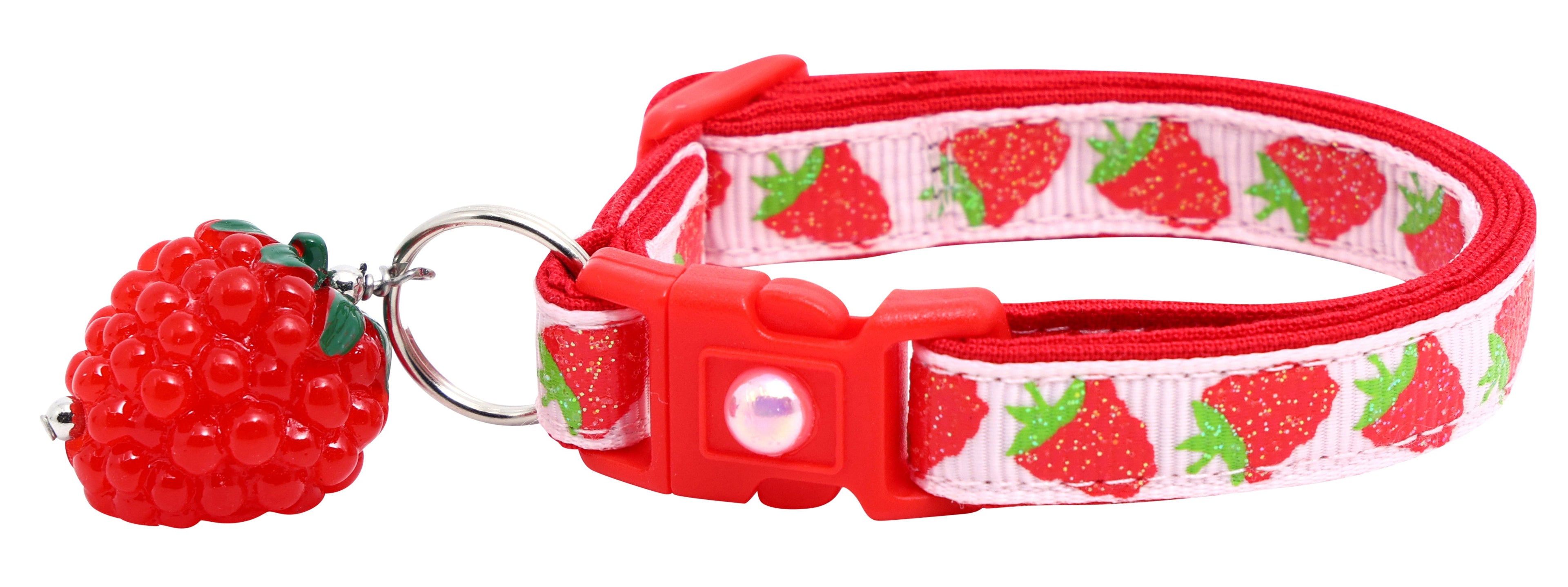 Raspberry Breakaway Cat Collar-12