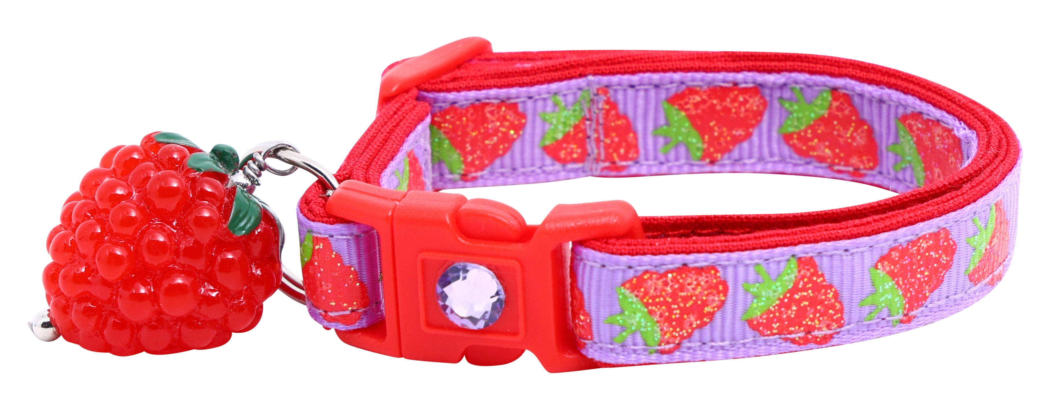 Raspberry Breakaway Cat Collar-11