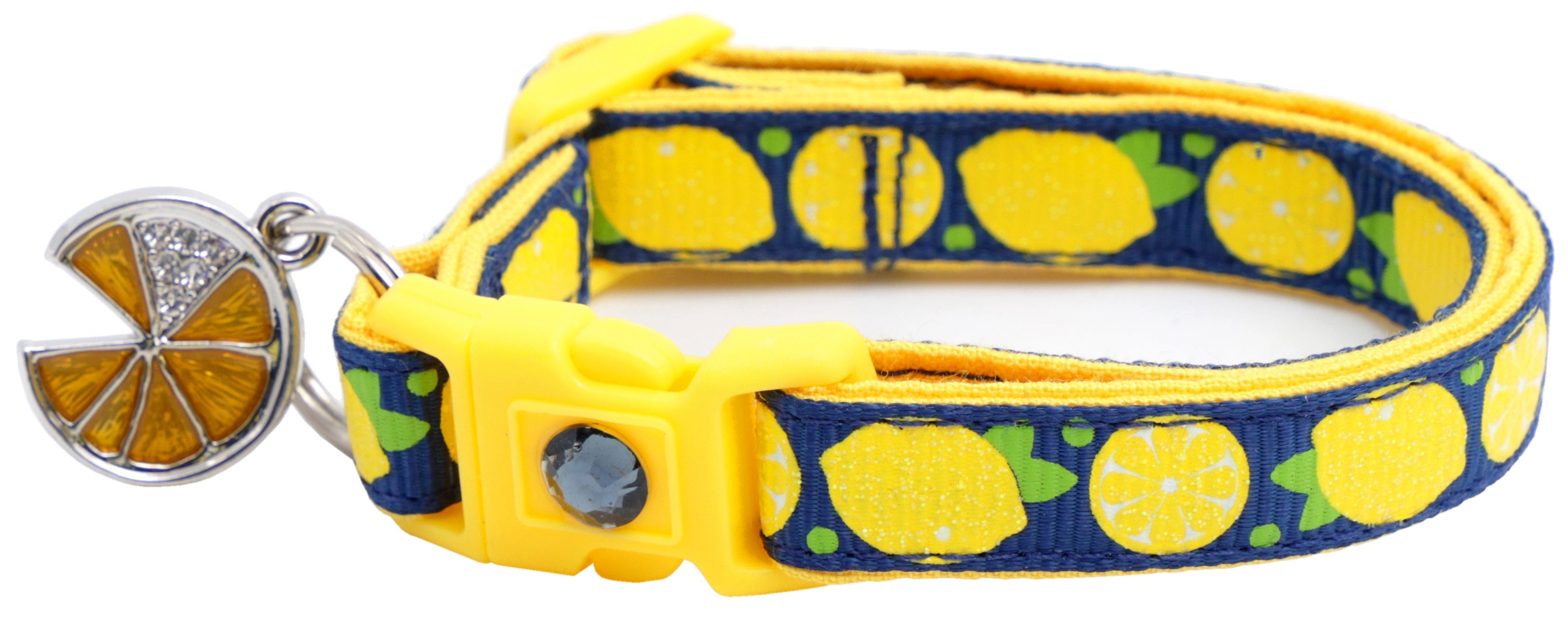 Lemon Breakaway Cat Collar-15