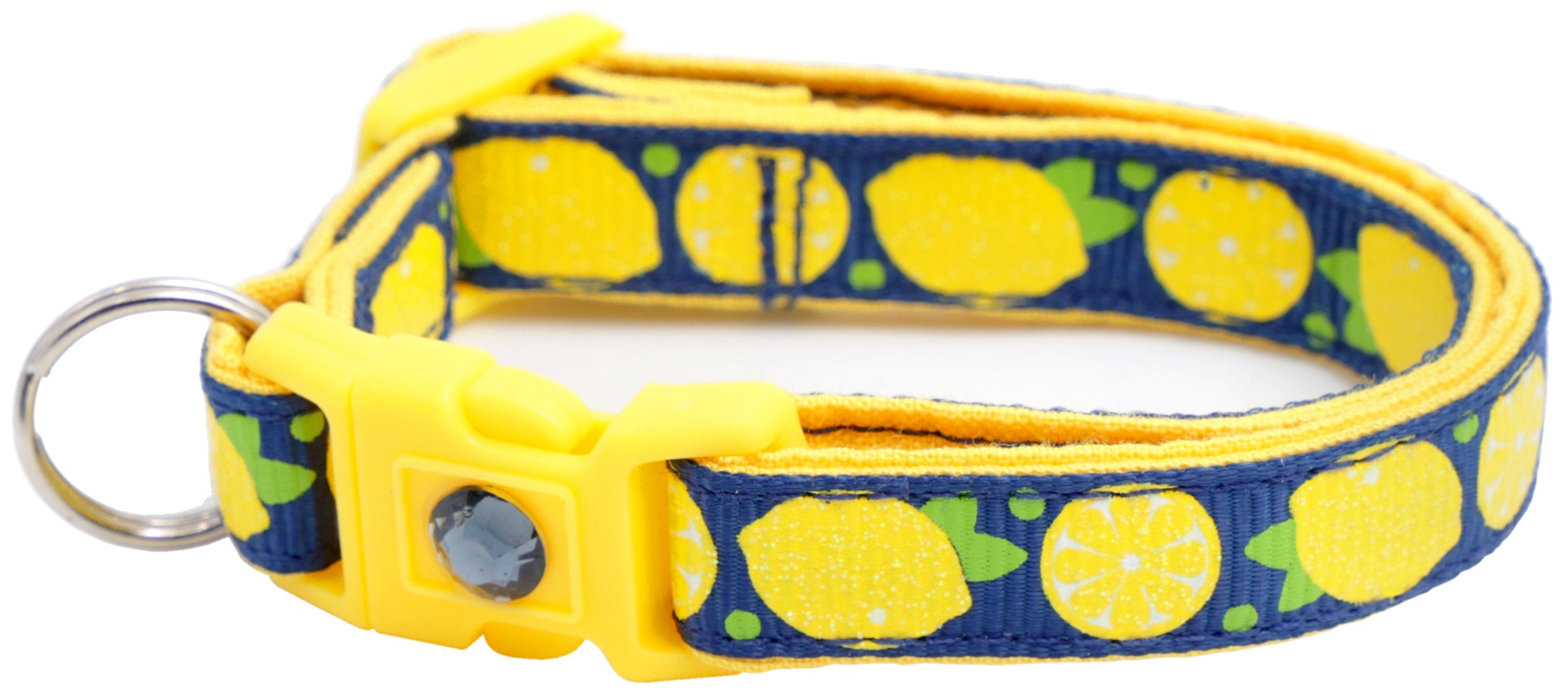 Lemon Breakaway Cat Collar-29