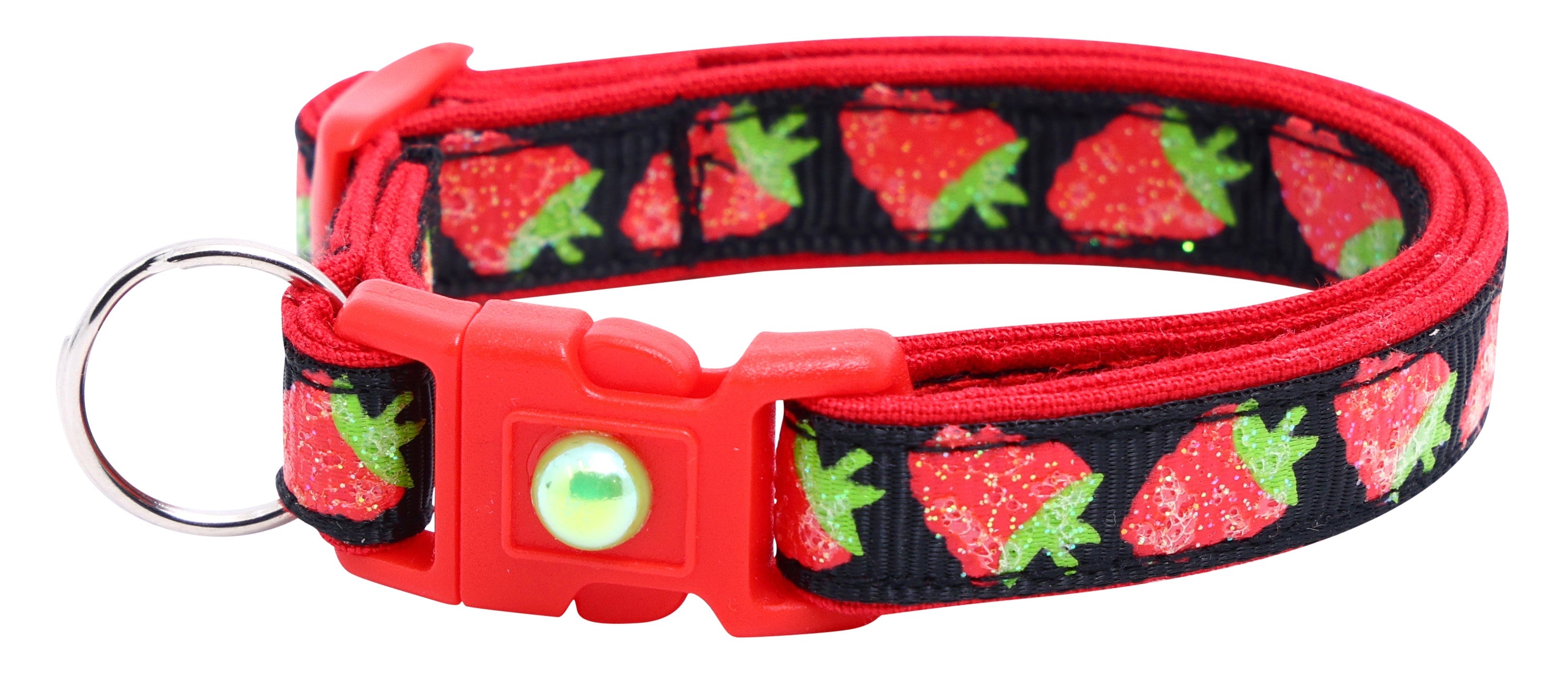 Raspberry Breakaway Cat Collar-2