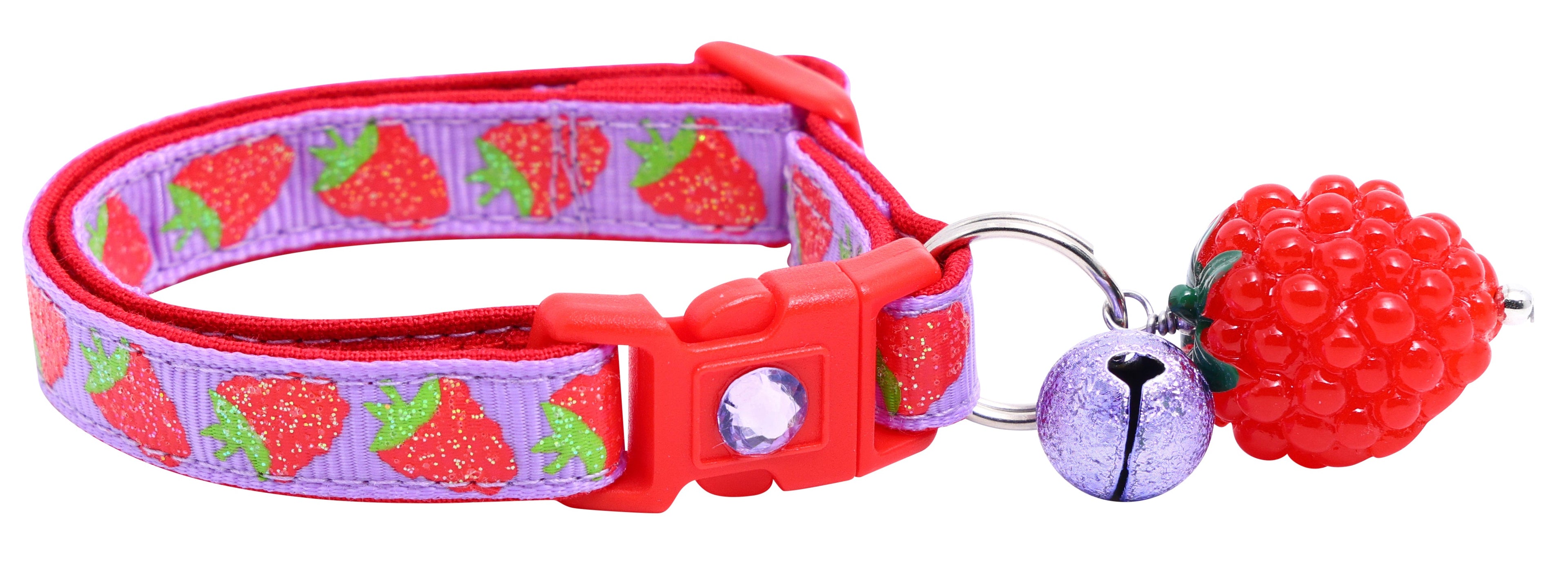 Raspberry Breakaway Cat Collar-19