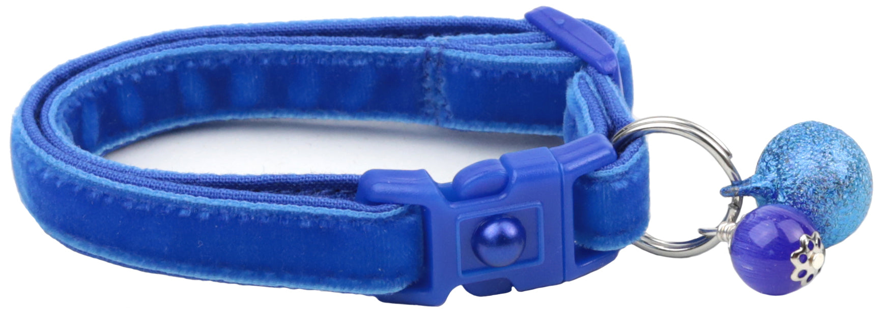 Soft Royal Blue Velvet Cat Collar-0