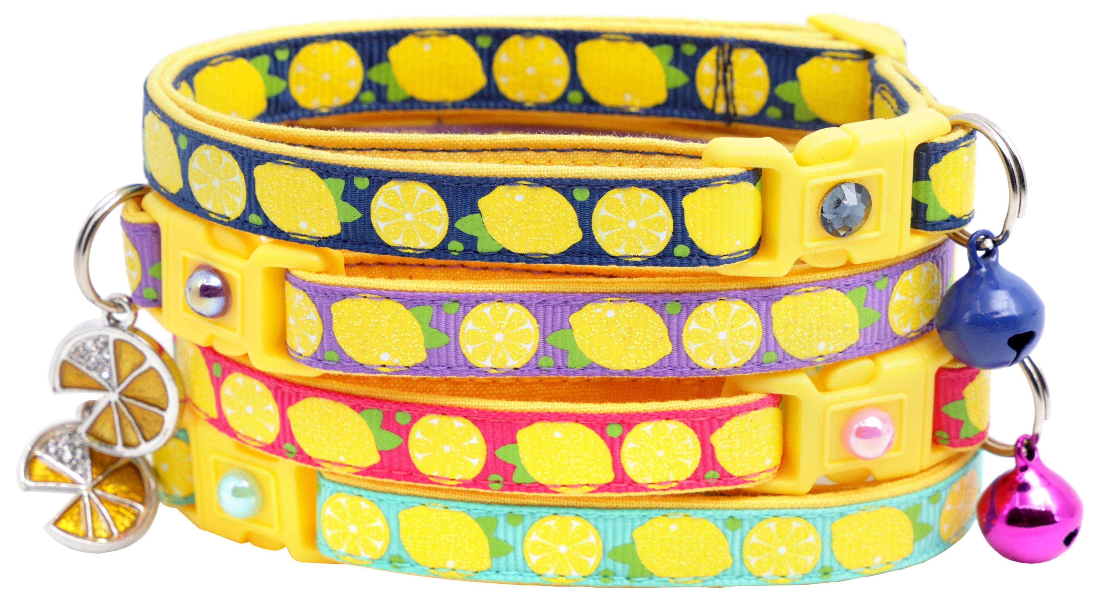 Lemon Breakaway Cat Collar-0