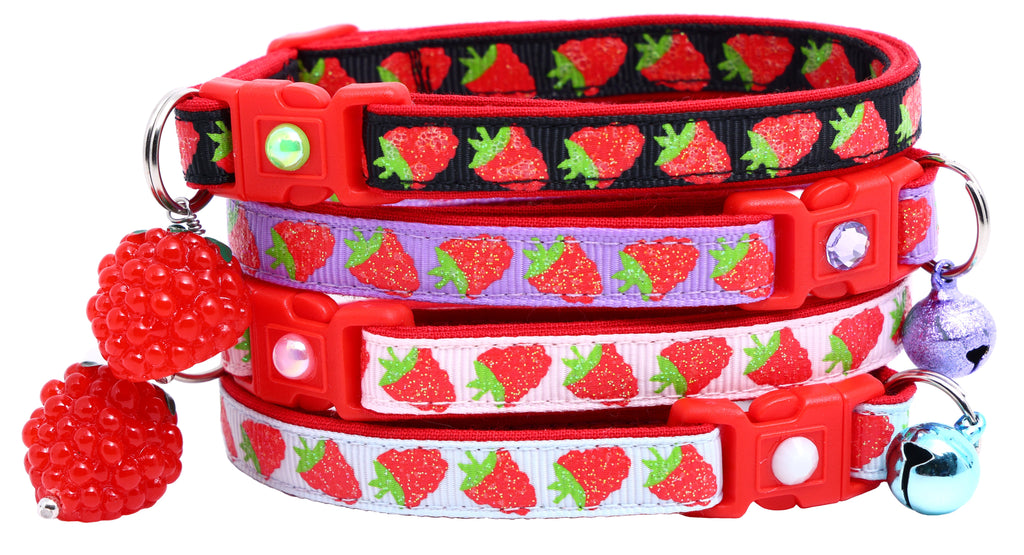 Raspberry Breakaway Cat Collar-0