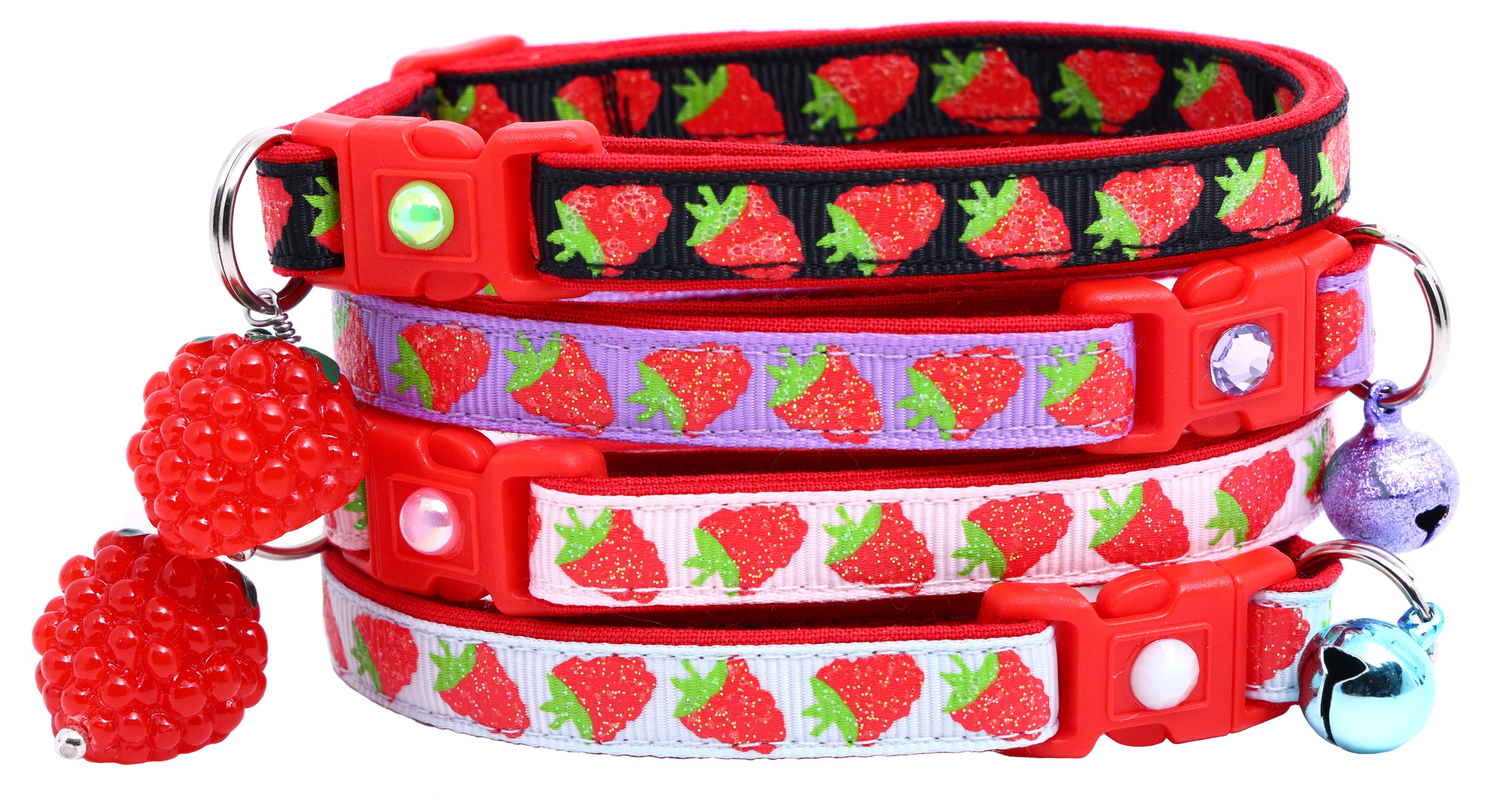 Raspberry Breakaway Cat Collar-0